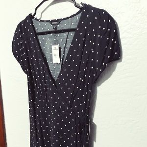 Express - midi polka dot wrap dress